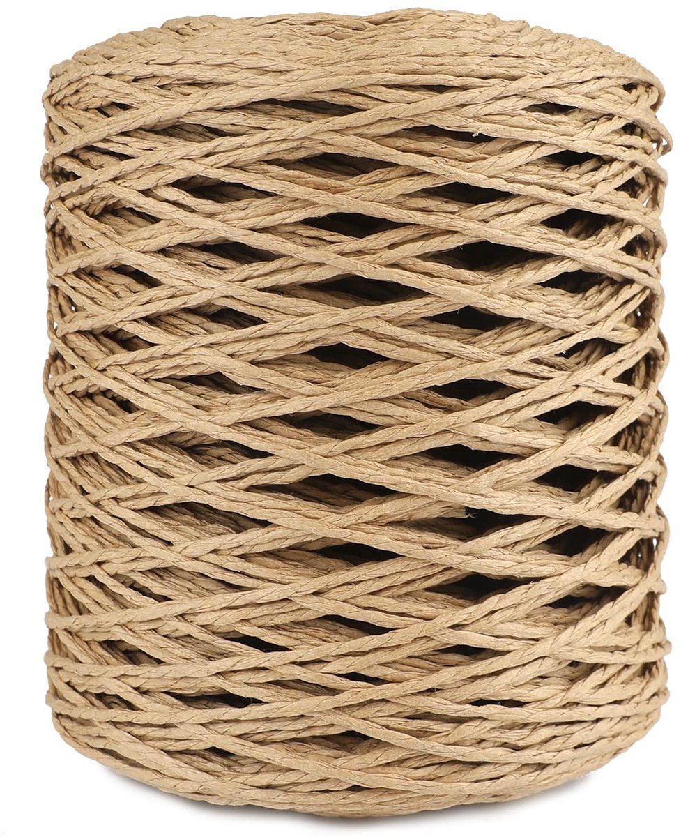 Allecto - Bruin Papier String - Cadeauverpakking Touw - 200 Meter - Sterk en Duurzaam - Ideaal voor DIY Ambachten - Perfect voor Feestdagen
