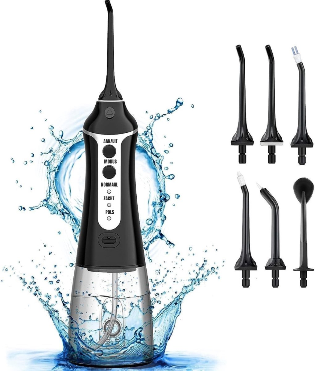 RUX® Monddouche - Waterflosser - Monddouche Waterflosser - Zwart - 8cm x 20cm x 7cm