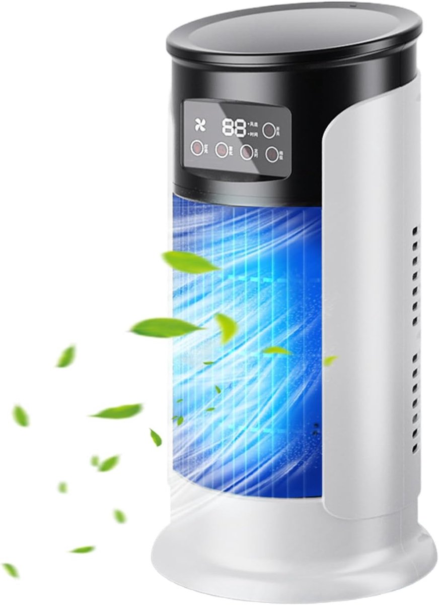 Draagbare Airconditioner | USB Persoonlijke Mini Airco Ventilator - Stille Timer Ruimteverkoeling Compacte 300ml Waterreservoir Persoonlijke Koeler Voor Slaapkamer Auto En Buitenshuis