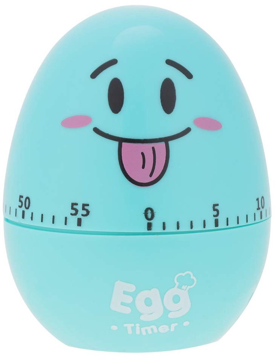 MTTProducts - Egg Bell - Keuken Timer - Uniek Design - Blauw - Mechanische Alarm - Handige Kookhulp - Geschikt voor Koken - 55 Minuten