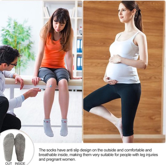 NTHProducts - Yoga Sokken - Antislip Sokken - Ideaal voor Pilates en Fitness - 4 Paar Zwart - Geschikt voor Volwassenen - Perfect voor Dans en Trampoline van Nthproducts — afbeelding 5
