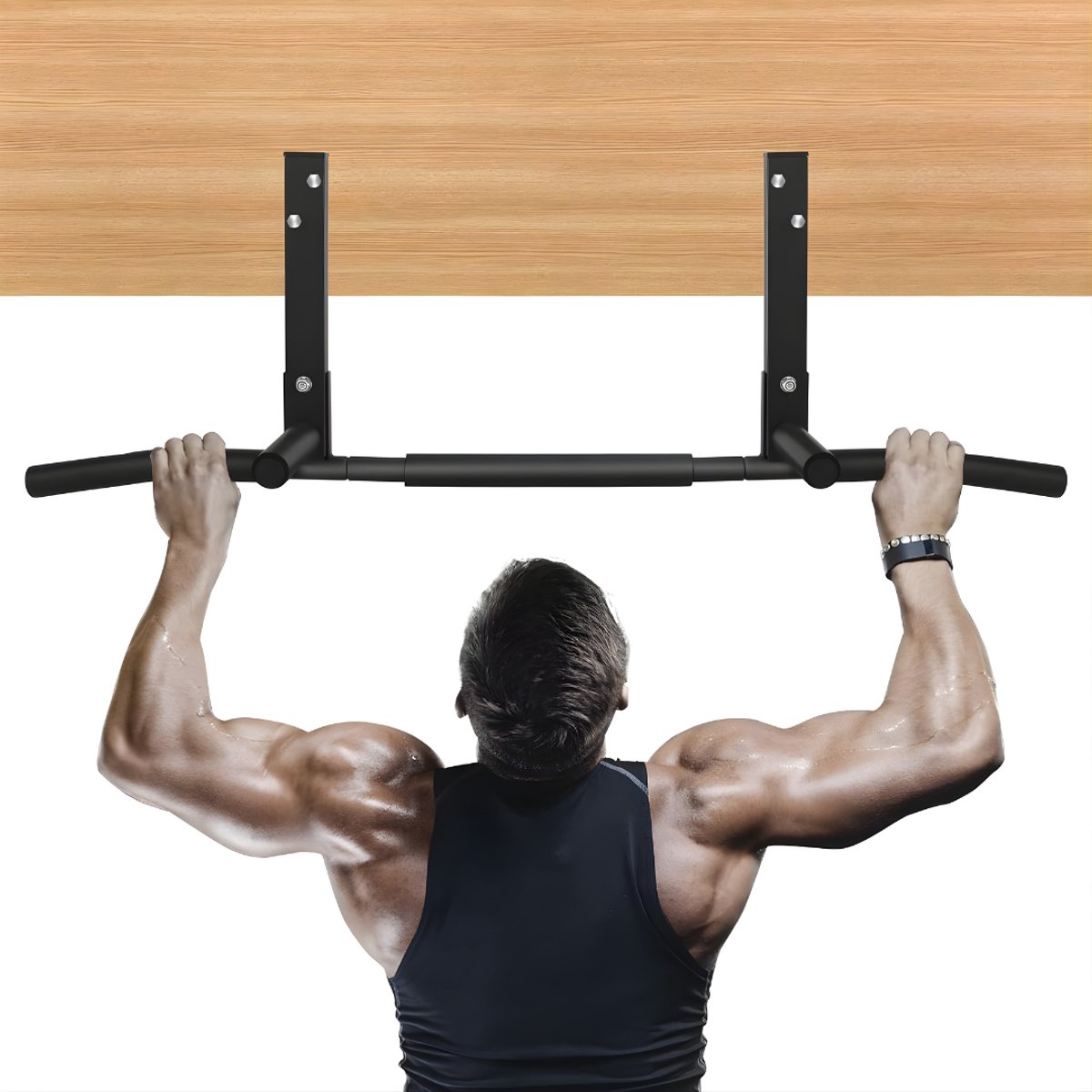RUX® Pull Up Bar - Wasstrips - Pull Up Station - Zwart - 43cm x 15cm x 11cm