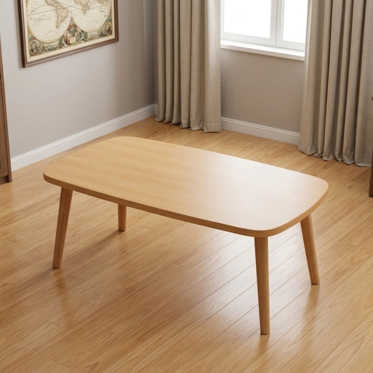 Opvouwbare Lage Salontafel – Meuble - 100x50x44 cm - Bruin - – Meuble Paris Inklapbare Vloertafel - Medahomestore