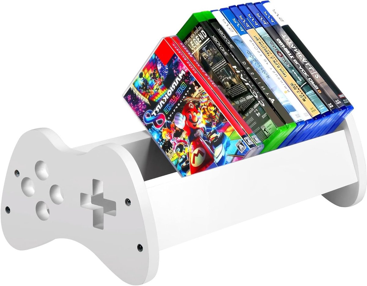 Universele Game Opslaghouder voor PS5/PS4/PS3/Xbox/Switch - Bewaart tot 32 Game Discs, Ideaal voor Game Organisatie en Ruimtebesparing, Wit