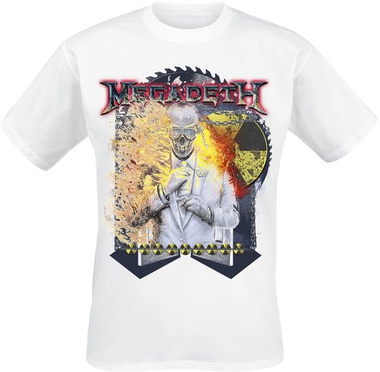 Megadeth Vic Sawblade Heren T-shirt - wit - L