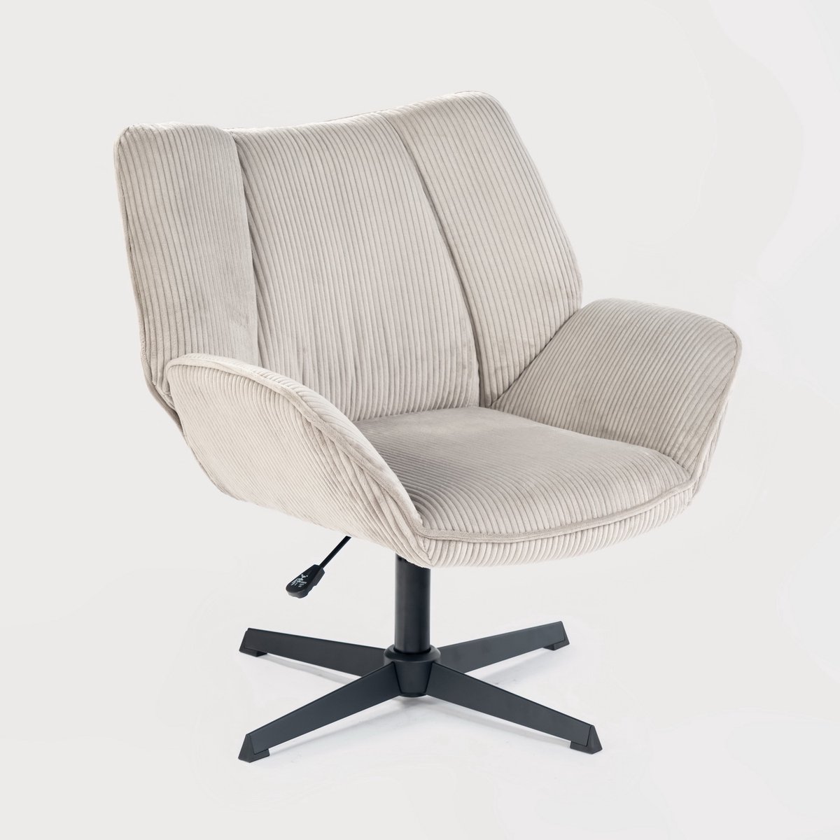 Bureaustoel - Ruime Rugleuning en Zitting Draaibaar Corduroy - Taupe