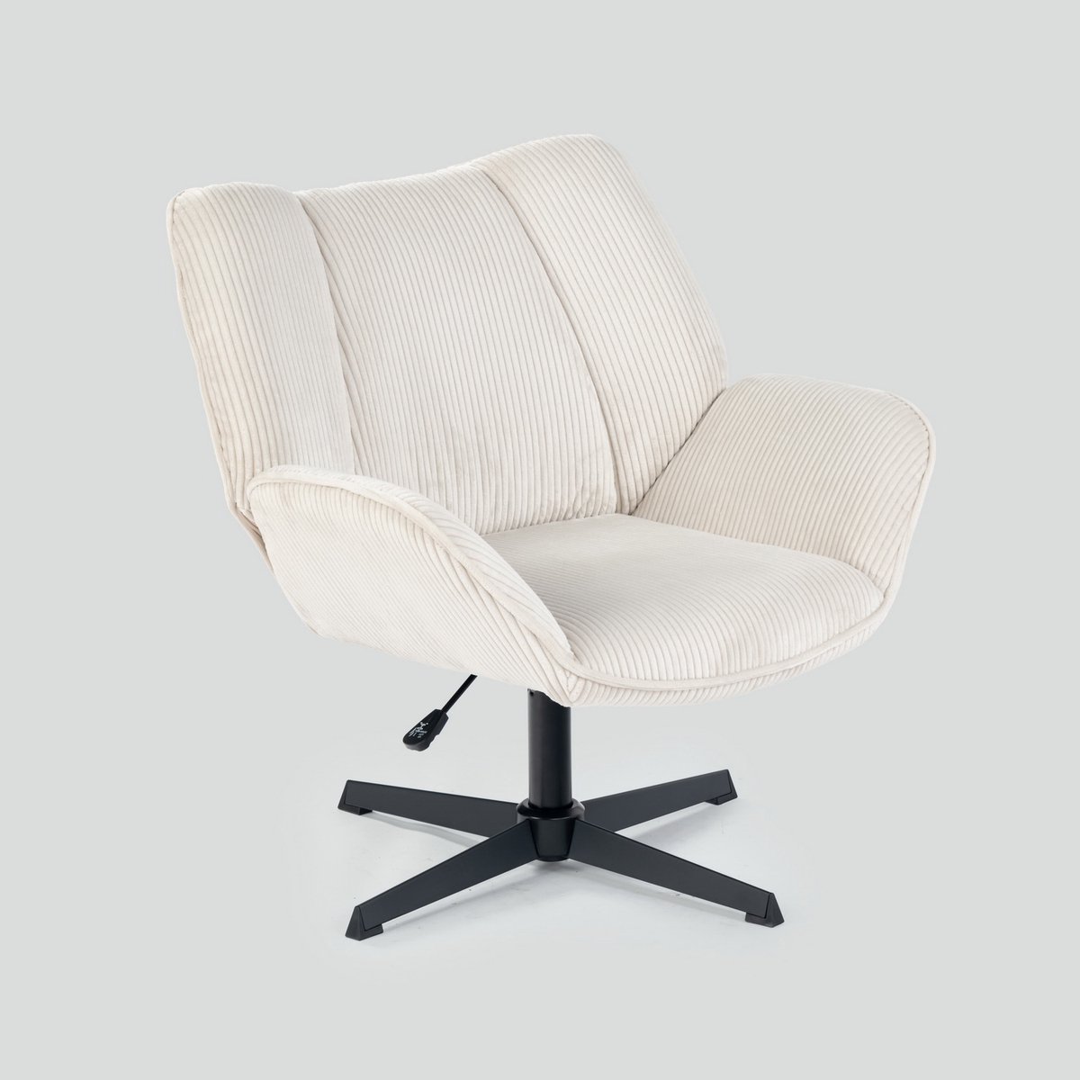 Bureaustoel - Ruime Rugleuning en Zitting Draaibaar Corduroy - Beige