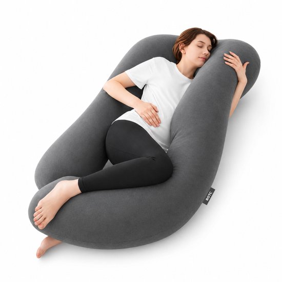 Kingbar Opblaasbaar zwangerschapskussen, yogamat voor zwangere vrouwen met gat, comfortabel beflockt PVC luchtbed voor zwangere vrouwen, zwangerschapskussen om te slapen, blauw