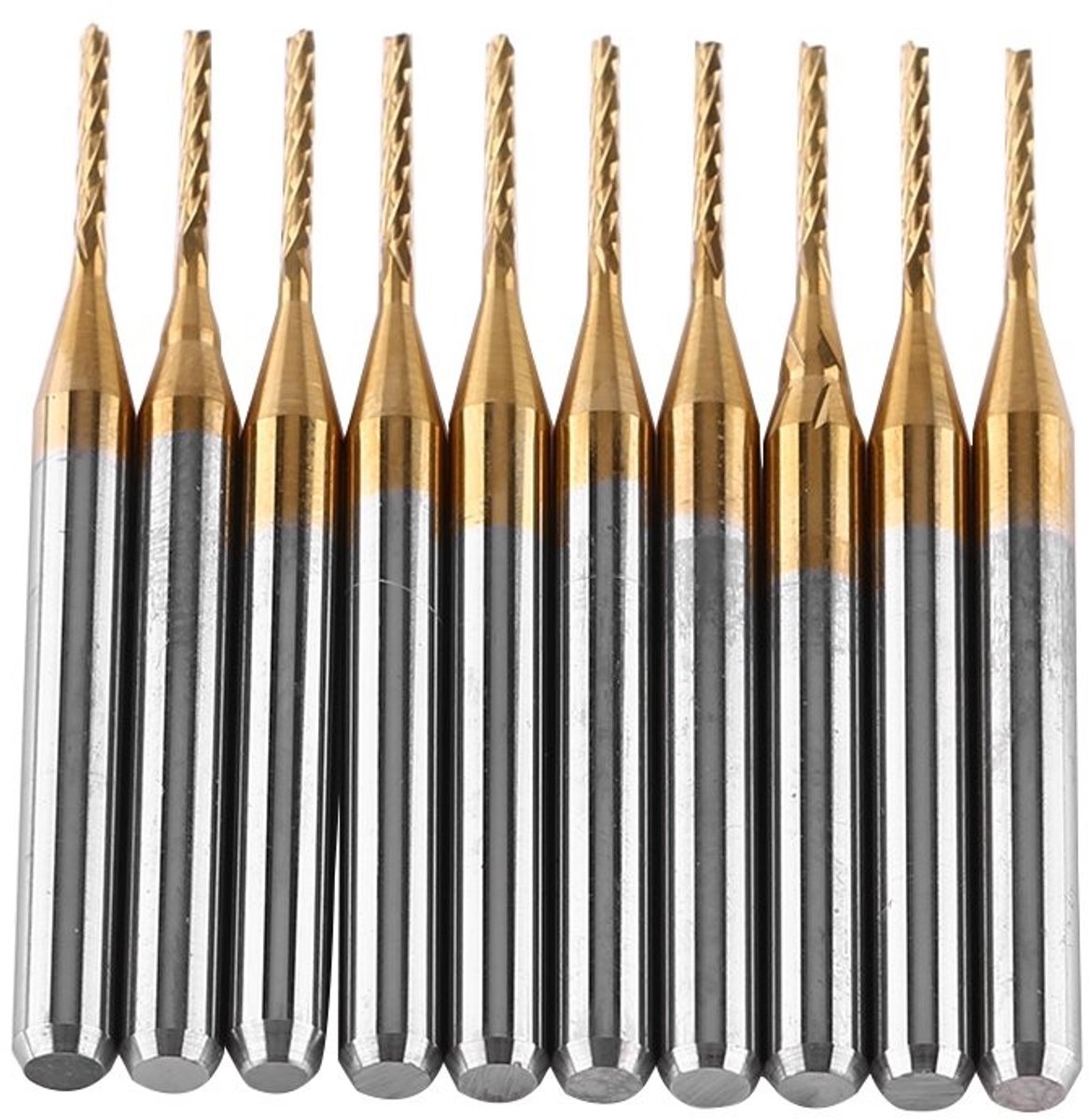 Dailygoods - Dailygoody - 10 Stks Carbide Vierkante Frees - Precisie graveren - 1mm formaat - Geschikt voor diverse materialen - Wolfraamcarbide
