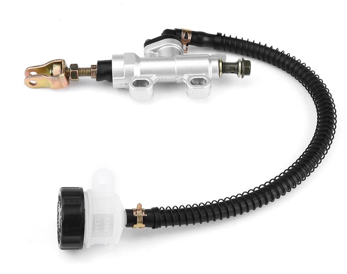 Dailygoods - Dailygoody - Hoofdremcilinder Achter - Hydraulische Rempomp - Voor Vuilfiets - Wit - Vervangingsonderdeel - Gemaakt van Aluminiumlegering - Ges...