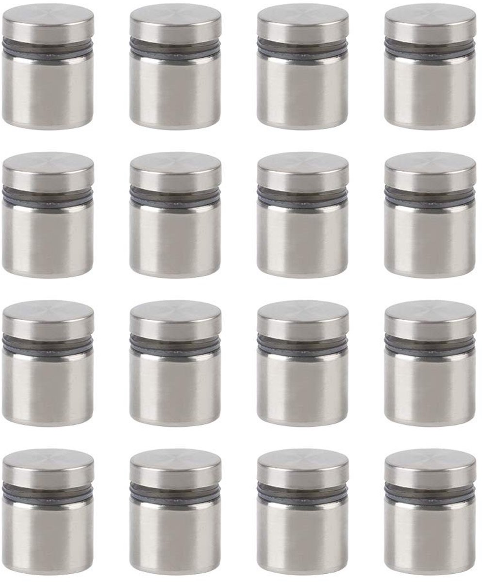 Dailygoods - Dailygoody - Wandstandoffs - Bevestigingsschroeven - 25x25mm - Voor reclameborden - Makkelijk te monteren - Voor binnen en buiten