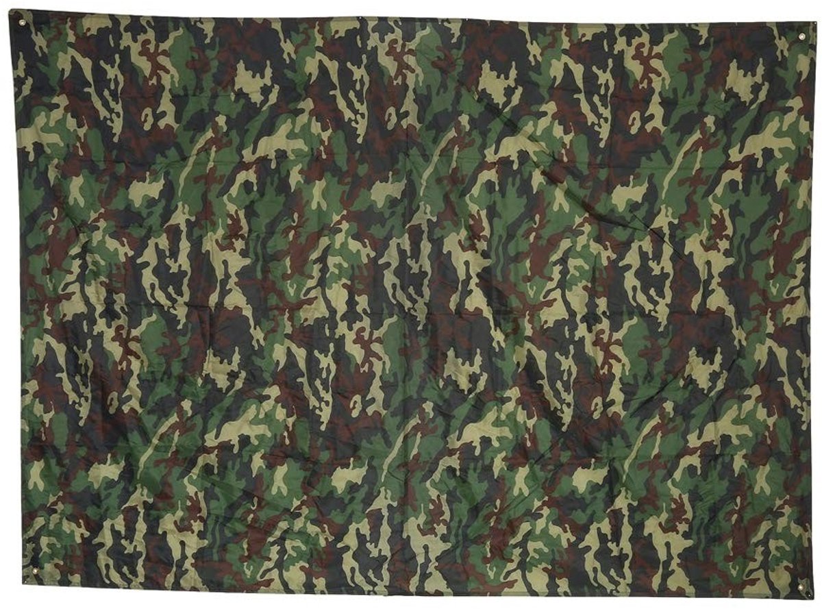Dailygoods - Dailygoody - Draagbare Waterdichte Tent Dekzeil - 2x1.5m - Multifunctioneel - Camouflage - Bescherming tegen zon en regen - Geschikt voor kamperen en ..