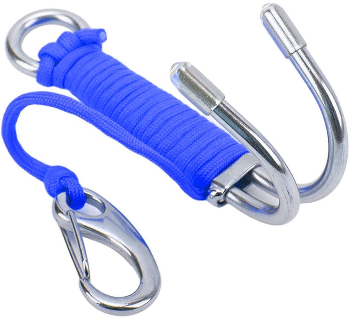 Dailygoods - Dailygoody - Duiken dubbele haak - Anti-corrosie - Krachtig - Blauw - Veilig onder water - Stabiliteit bij onderstroom - Geschikt voor grotduiken - Kl