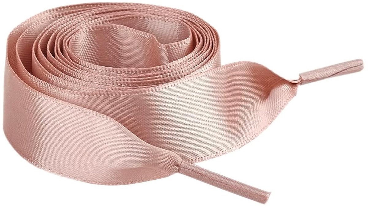 Dailygoods - Cosensi - Dailygoody - Satin Schoenveters - Universele Veters - Tear Resistant - Oud Roze - Vervangende Veters - Geschikt voor Casual Canvas Schoenen - 100 cm