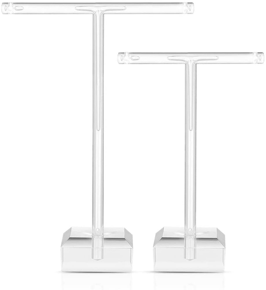 Dailygoods - Dailygoody - Oorbellen Standhouder - 4-delige Transparante Acryl Organizer - T-Vorm - Sieradenopberger - Ruimtebesparend - Geschikt voor Oorbellen - T...