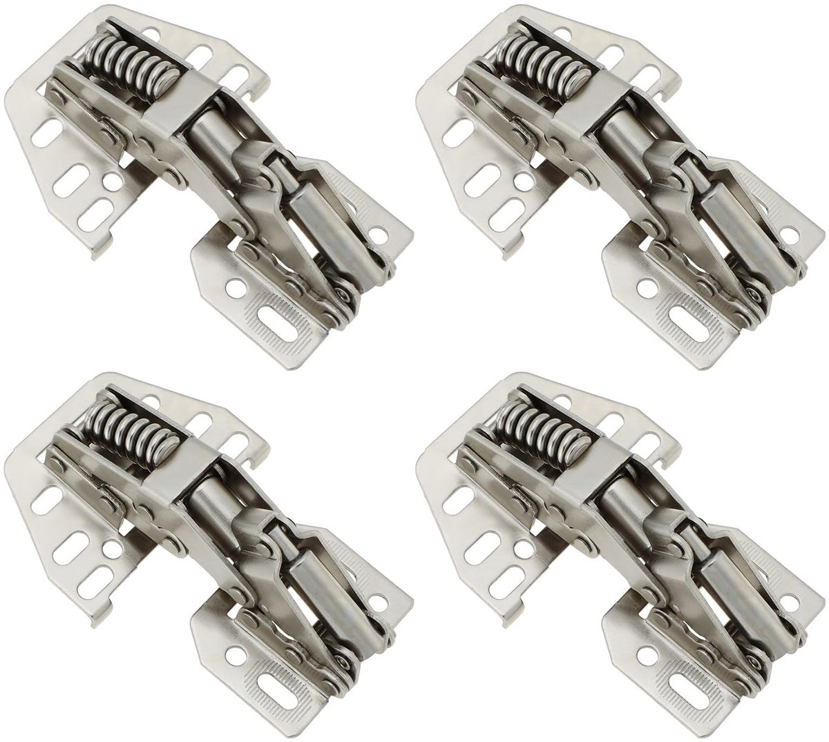 Dailygoody - Roestvrijstalen schroefscharnier - 90 graden sluiting - Voor zwaardere kastdeuren - 89x59x29mm - Geschikt voor RV-wandkasten - Zilver