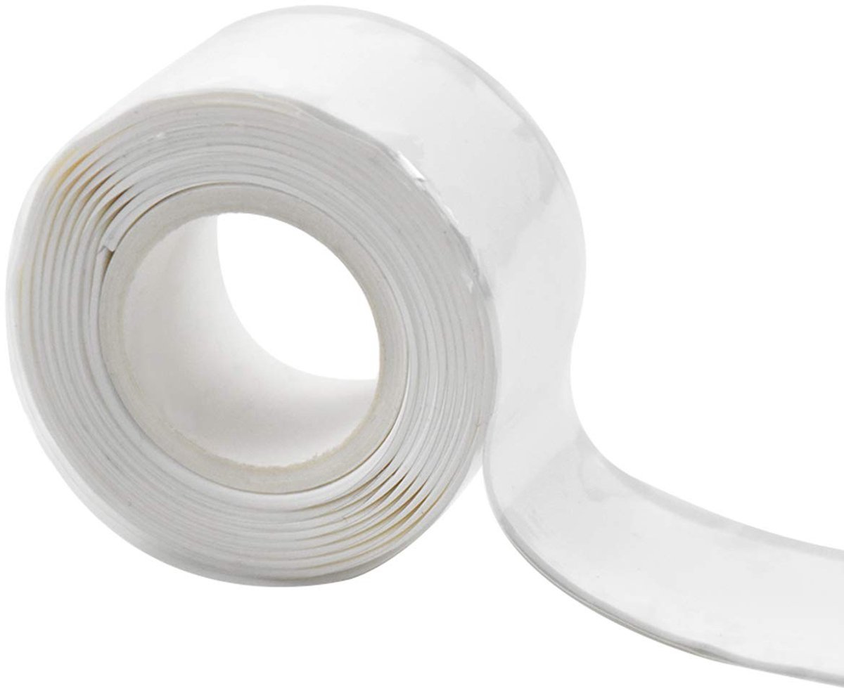 Dailygoody - Waterdicht Tape - Afdichtingsband - Zelfklevend en duurzaam - 1 m x 25 mm - Reparatietape - Geschikt voor waterleidingen - Transparant