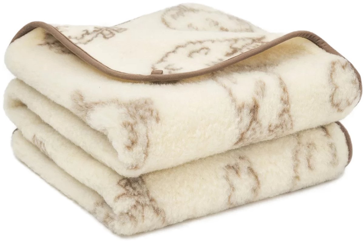 WOOOL® Merino Dekentje - SHEEPY (95x135cm) 100% Wol - Wieg Ledikant
