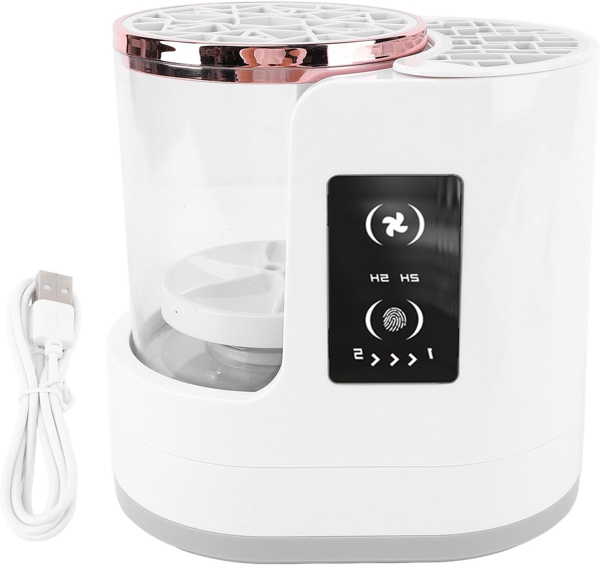 Automatische Make-up Borstelreiniger met Zichtbaar Ontwerp en USB Aansluiting voor Effectieve Reiniging van Make-up Brushes en Tools