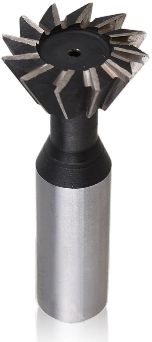Dovetail Cutter voor CNC Frezen, HSS End Mill met 12mm Diameter en 45° Milling Hoek voor Precisie Bewerking