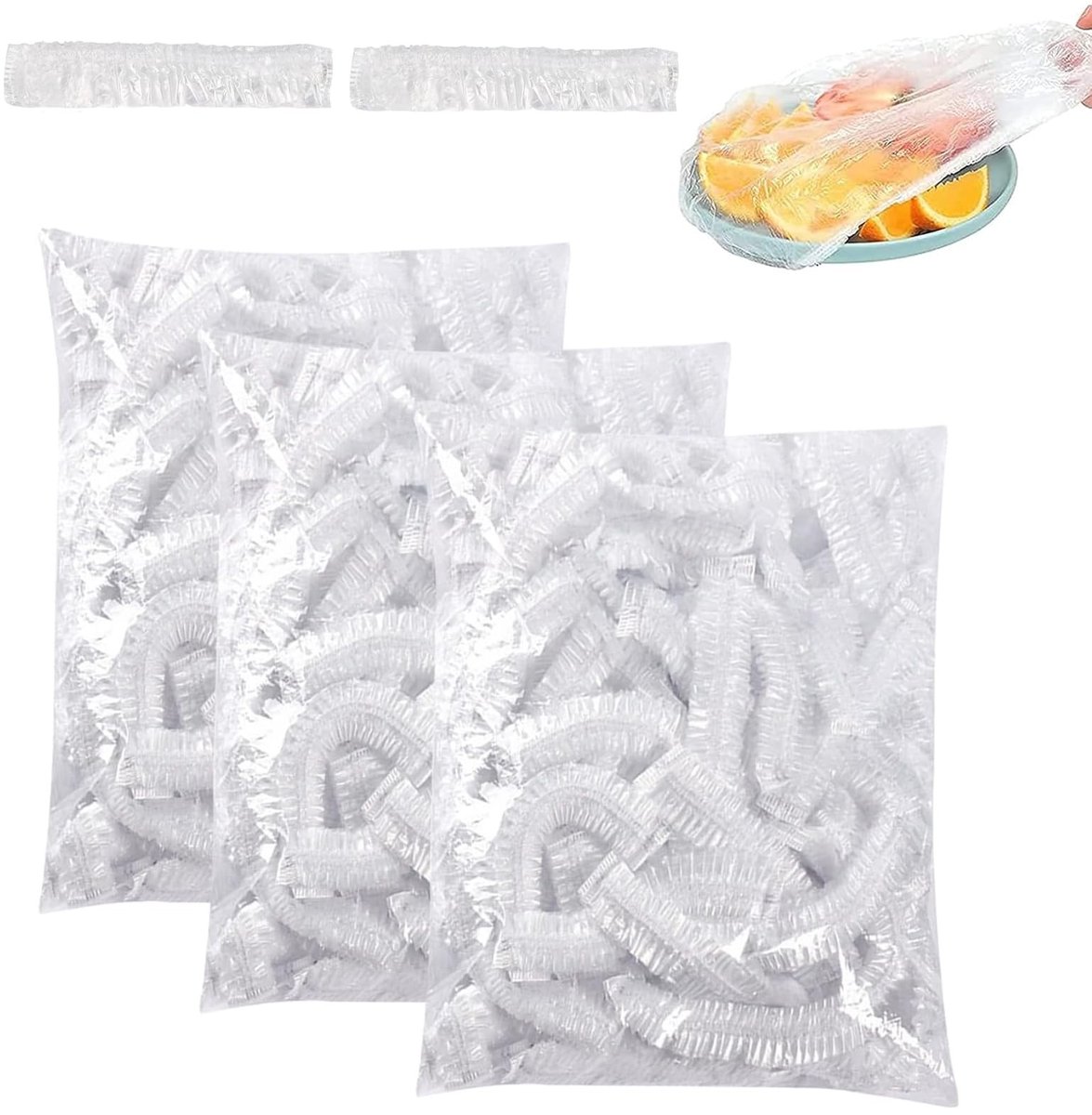 Dailygoods - Dailygoody - Hoogwaardige Vershoudzakken - Herbruikbare Voedselopslag - Bescherming voor Groenten - Zwart - Perfect voor Thuisgebruik - 300 Stuks - Or.