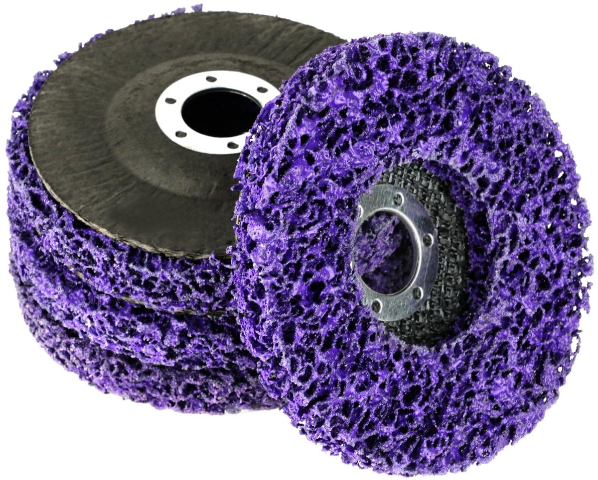 Dailygoods - Dailygoody - Paarse diamantslijpschijf - Diamantschijven voor metaalbewerking - 4 stuks - Geschikt voor slijpen - 125 mm diameter