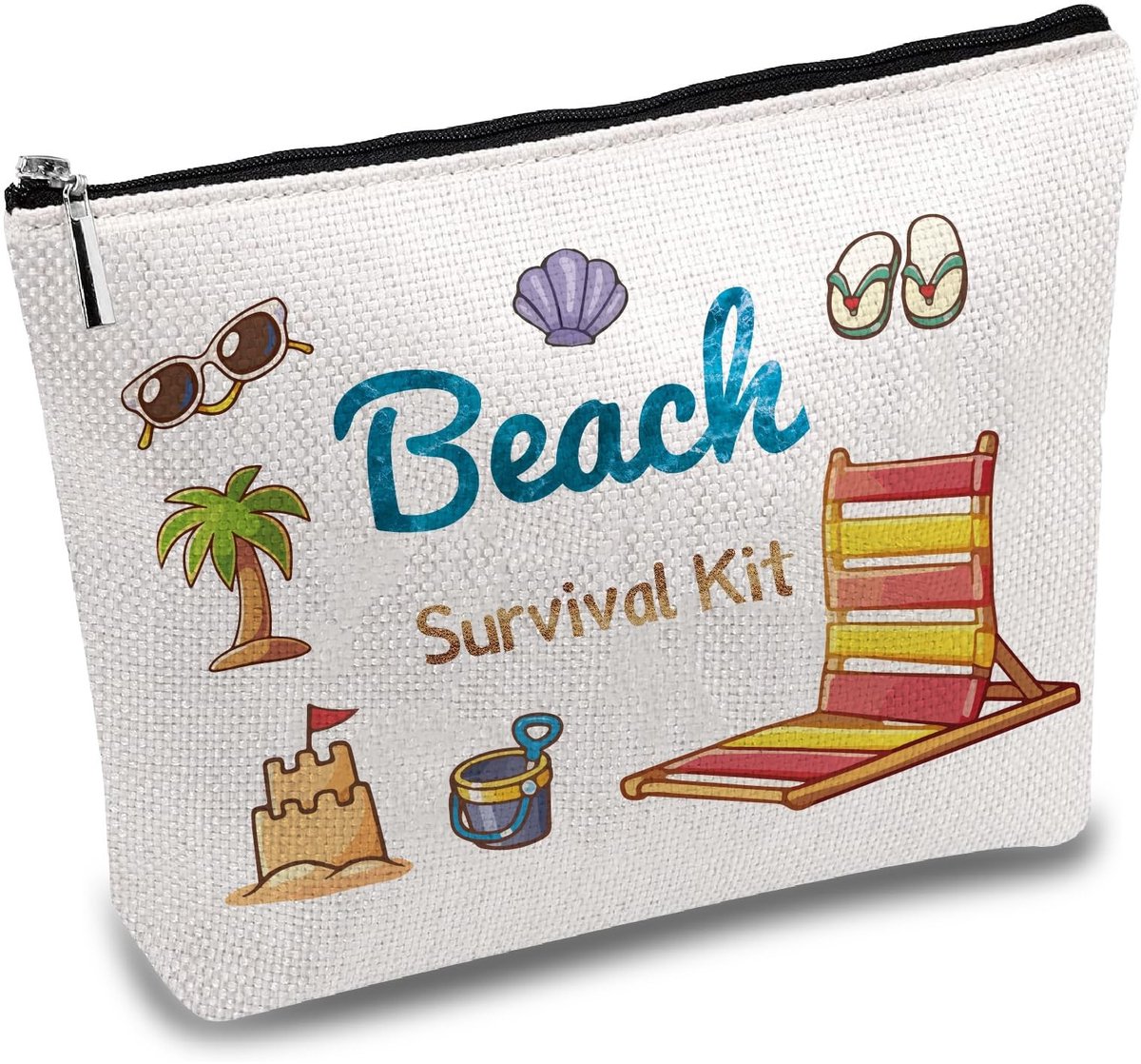Dailygoods - Dailygoody - Strand Survival Kit - Multifunctionele Cosmetische Tas - Ideaal voor Reizen - Compact en Lichtgewicht - Organizer voor Make-up - Per