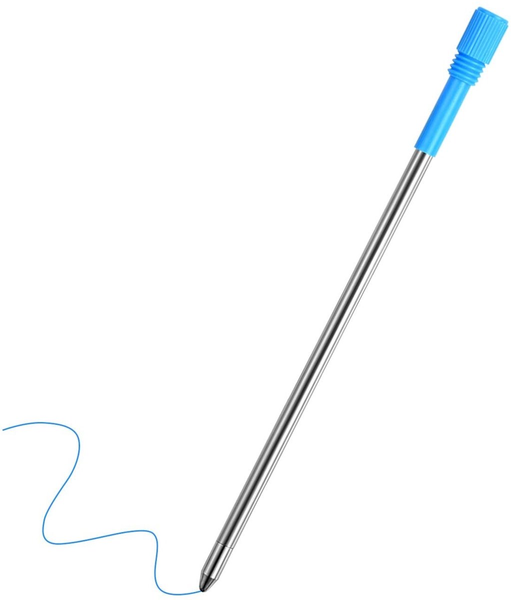 Dailygoody - Balpenvullingen - Vervangende vullingen - Blauw - 20 stuks - Vervangbare inkt - Geschikt voor kantoor en school - 8 cm lang