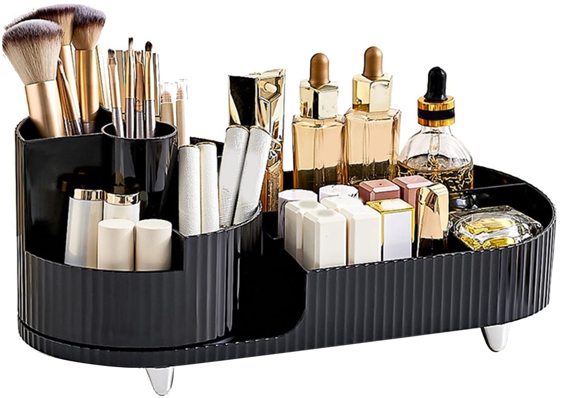 Dailygoody - OmGoods - Dailygoody - Rotatable Makeup Organizer - Zwart - 360° Draaiende Make-up en Sieraden Organizer