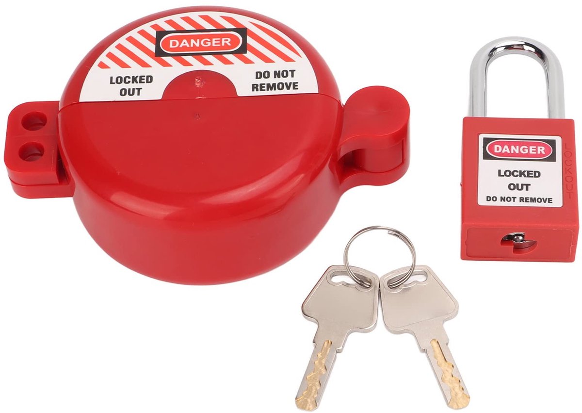 Dailygoody - Solidchoice - Dailygoody - Ventielvergrendeling - Lockout Tagout systeem - Veiligheidsoplossing - Met hangslot - Voor gasflessen - Voorkom ongevallen - Geschikt voo