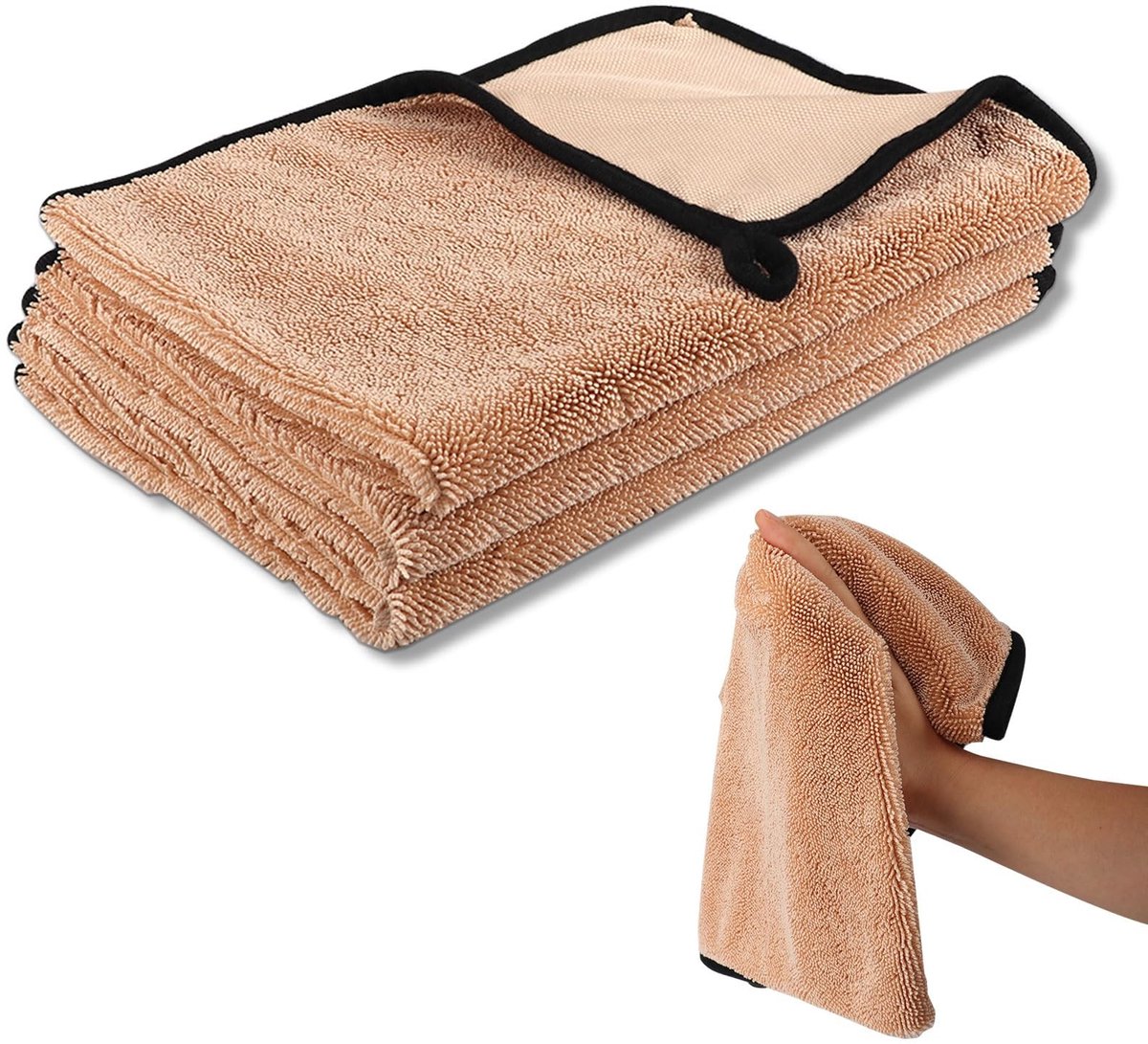 Dailygoody - Shiny Bath - Sneldrogende Handdoek - Luxe Microfiber - Bruin - Extreem absorberend - Ideaal voor Douche en Badkamer - 40 x 60 cm
