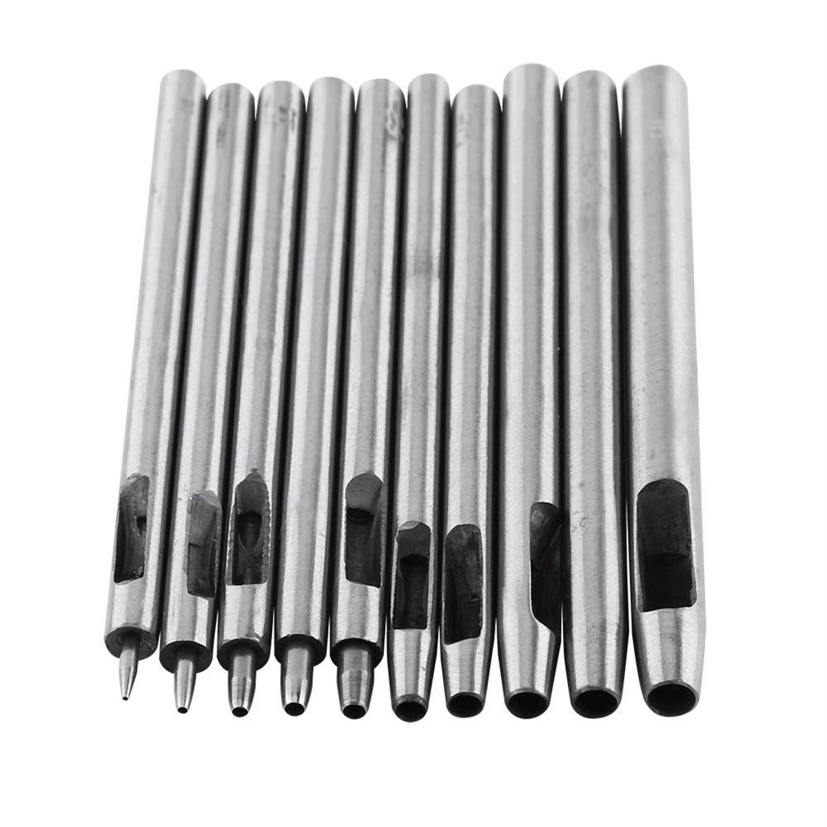 Dailygoods - Dailygoody - Professionele Leer Perforator Set - 10 Delige Gereedschap voor DIY Leeraccessoires