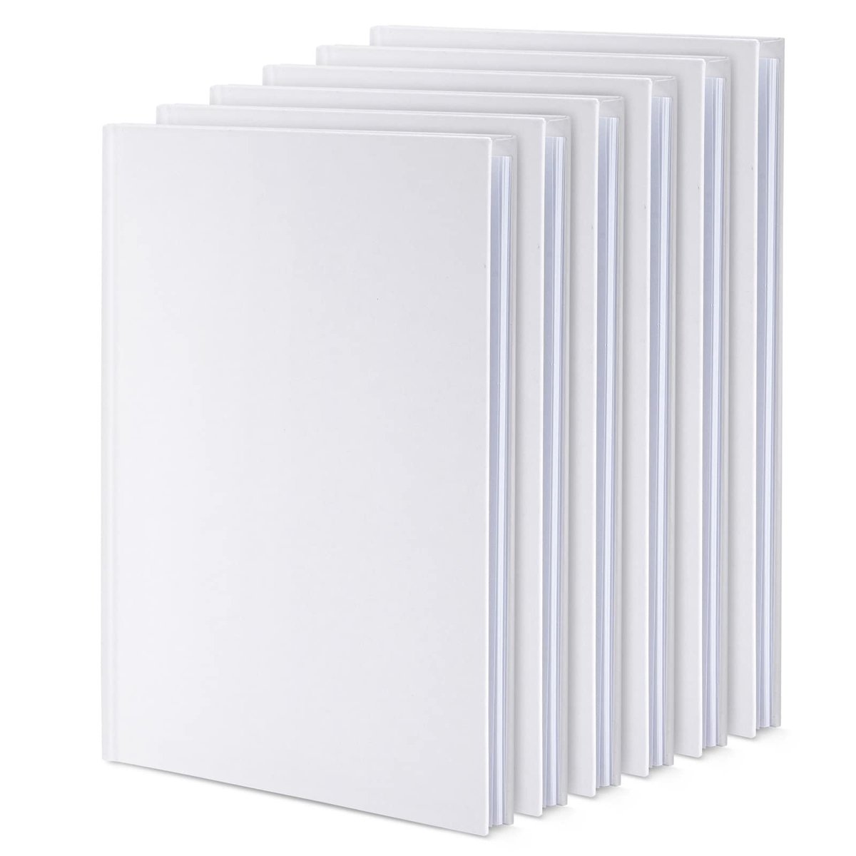 Dailygoods - Dailygoody - Lege boeken voor kinderen - Creatief schrijven - Hardcover schetsboeken - 15,2 x 20,3 cm - Set van 6 - Geschikt voor jonge verhalenvertel..