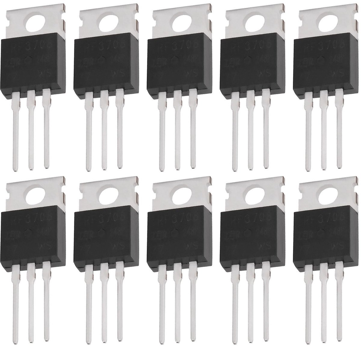 Dailygoods - Dailygoody - MOSFET-transistors IRF3708 - N-kanaal - Power Mosfet-transistor - TO220 - Elektronische toepassingen - Hoogwaardige prestaties - Voor div...