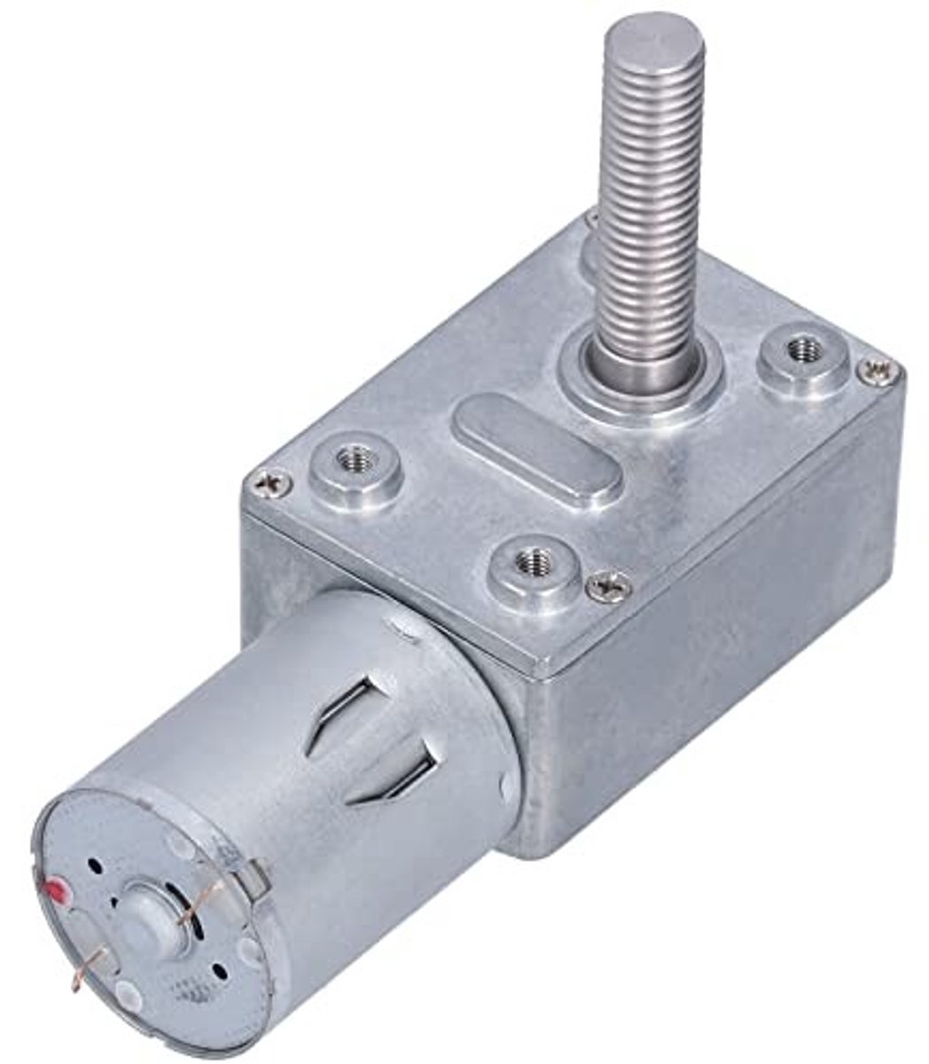 Dailygoods - Dailygoody - Worm Gear Motor - 12V 150RPM - Stille en Duurzame Motor - M8 Schroefas - Voor Hobby en Modelbouw - Hoog rendement - Robuuste constru