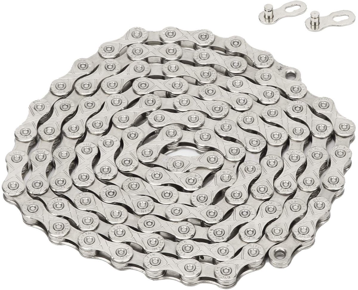 Dailygoods - Dailygoody - Fietsketting - 10-Speed - Roestvrijstalen - Mountainbike - Voor Vouwfiets - Duurzaam en sterk - Geschikt voor fietsen - 10-speed