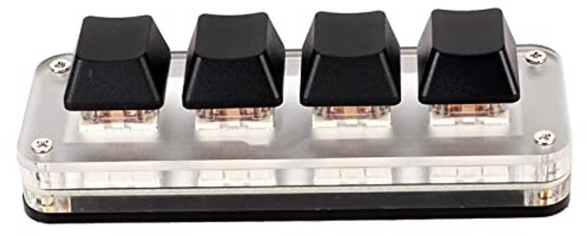 Dailygoods - Dailygoody - USB Mini Key-Toetsenbord - Programmeerbaar Toetsenbord - Mechanisch Gaming Toetsenbord - Compact Formaat - Ideaal voor ...