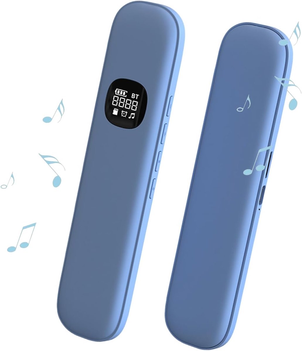 Bluetooth-kussenluidspreker voor tijdens het slapen, draadloze stereo-muziekhoofdtelefoon met botgeleiding, mini-luidspreker voor onder het kussen tegen slapeloosheid en witte ruis voor zijslapers (nieuw blauw)