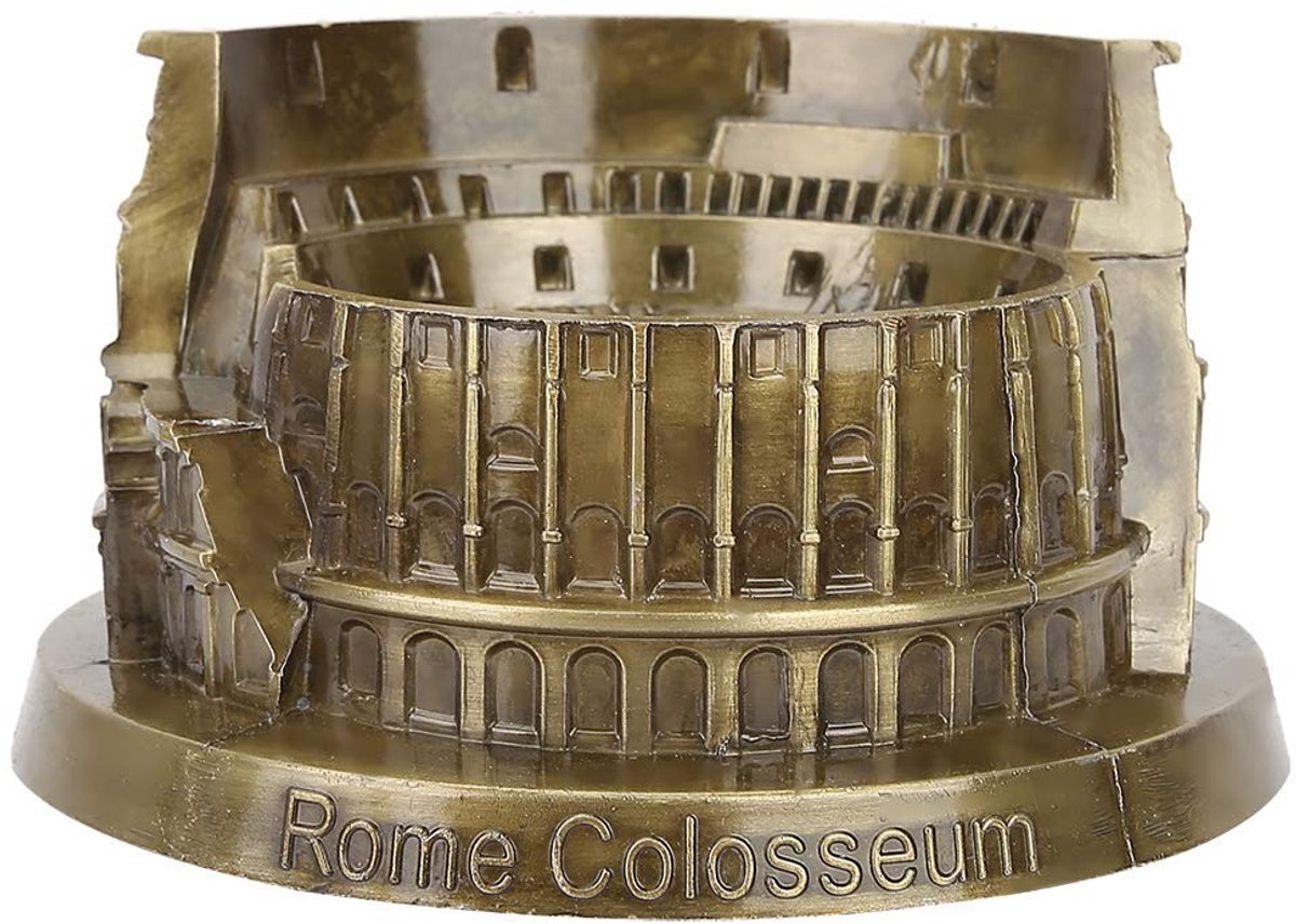 Dailygoods - Dailygoody - Rome Colosseum Model - Miniatuur Metaal - Retro Brons - Oude Arc