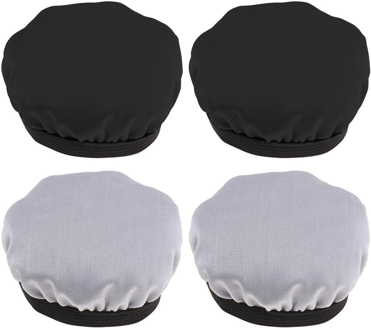 Dailygoods - Dailygoody - Stof Hoofdtelefoon Covers - Oortelefoon Covers - Wasbaar en Stretchable - Zwart en Grijs - Oor Pads Protector - Geschikt voor WHXB700B WH