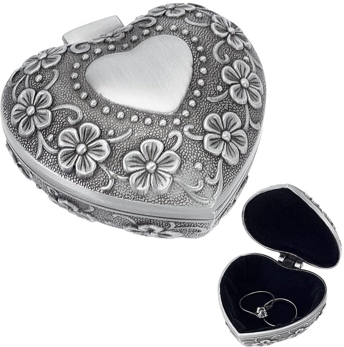 Dailygoods - Vintage Hartvormige Juwelendoos voor Sieraden