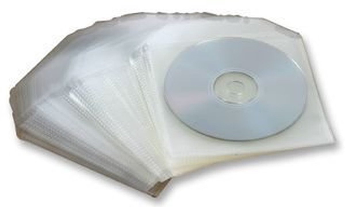 Dailygoods - Dailygoody - CD/DVD Hoezen - Transparante Opberghoezen - 120 Micron - 100 Stuks - Geschikt voor DVD's en CD's - Perfect voor Archivering