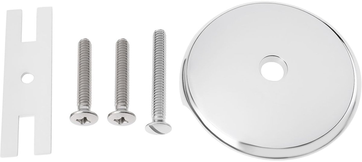 Dailygoods - Badkuip Overloop Gezicht Plaat Zink Chrome Afwerking 3-1/8 Inch