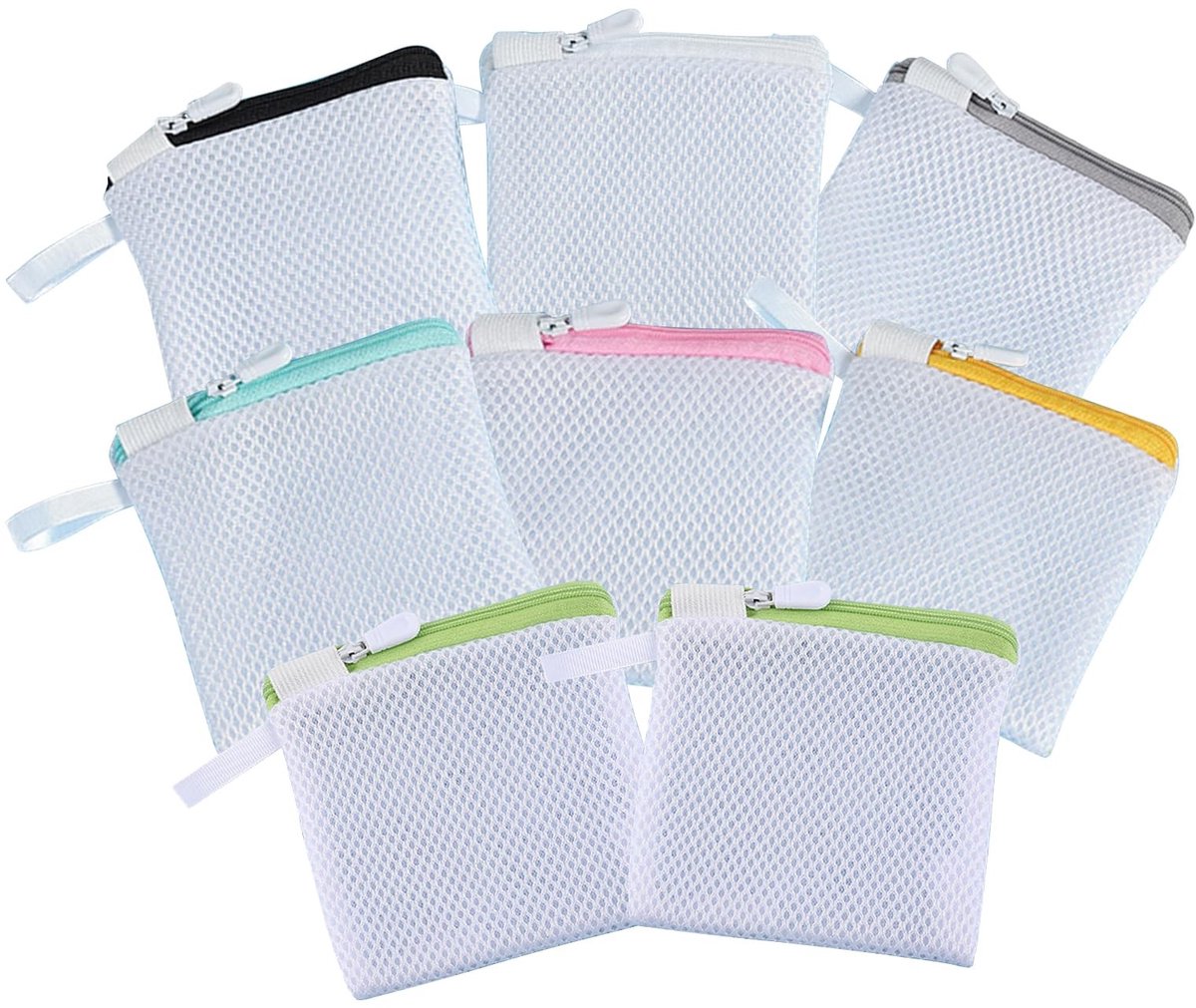 Dailygoods - Dailygoody - Mini-wasmachine-tassen - Fijnmazige waszakken - Handig voor lingerie en sokken - Wit - Polyester opbergzakken - Geschikt voor reizen - 8