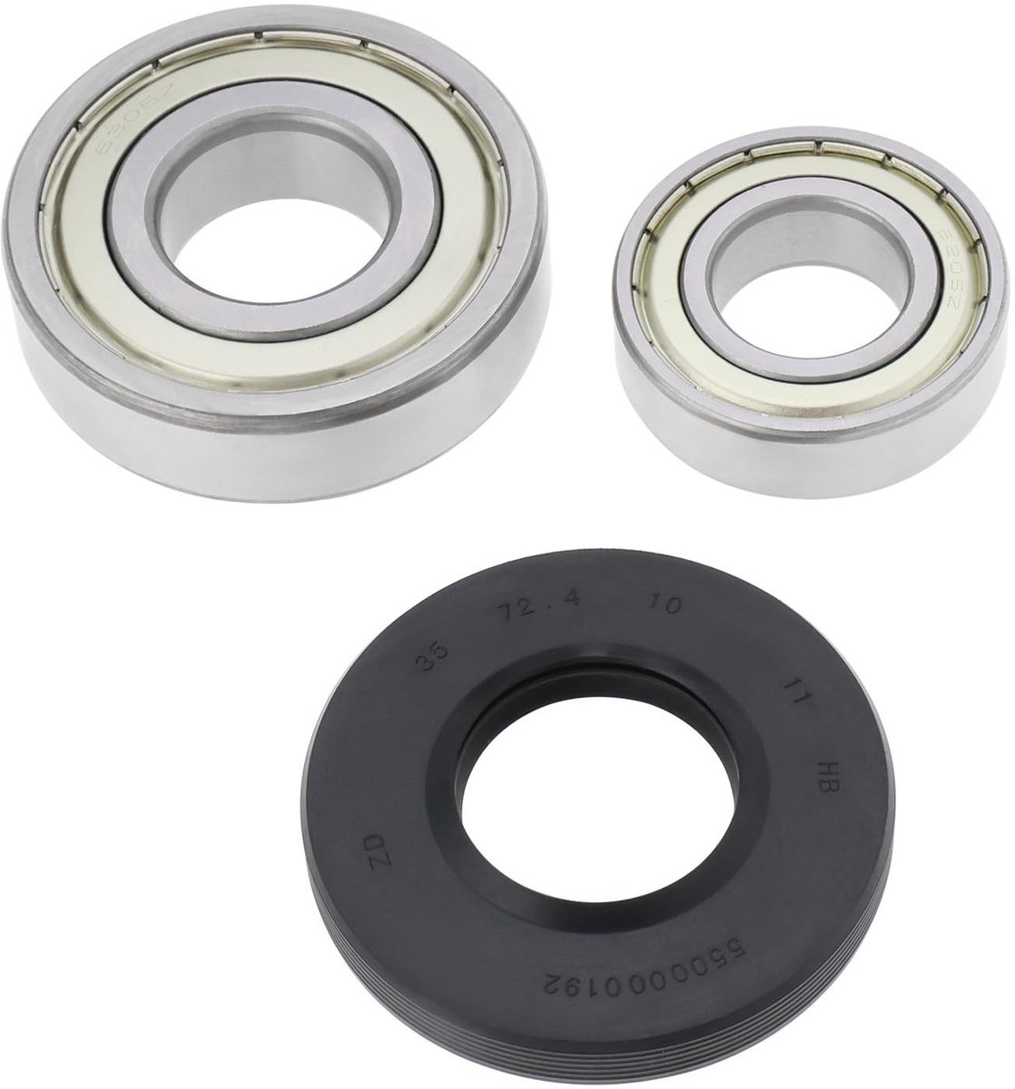 Dailygoods - Dailygoody - lager- en oliekeerset - wasmachineonderdelen - 00172686 - 6205ZZ en 6306ZZ - onderhoud - geschikt voor Bosch en Siemens - 2-delig