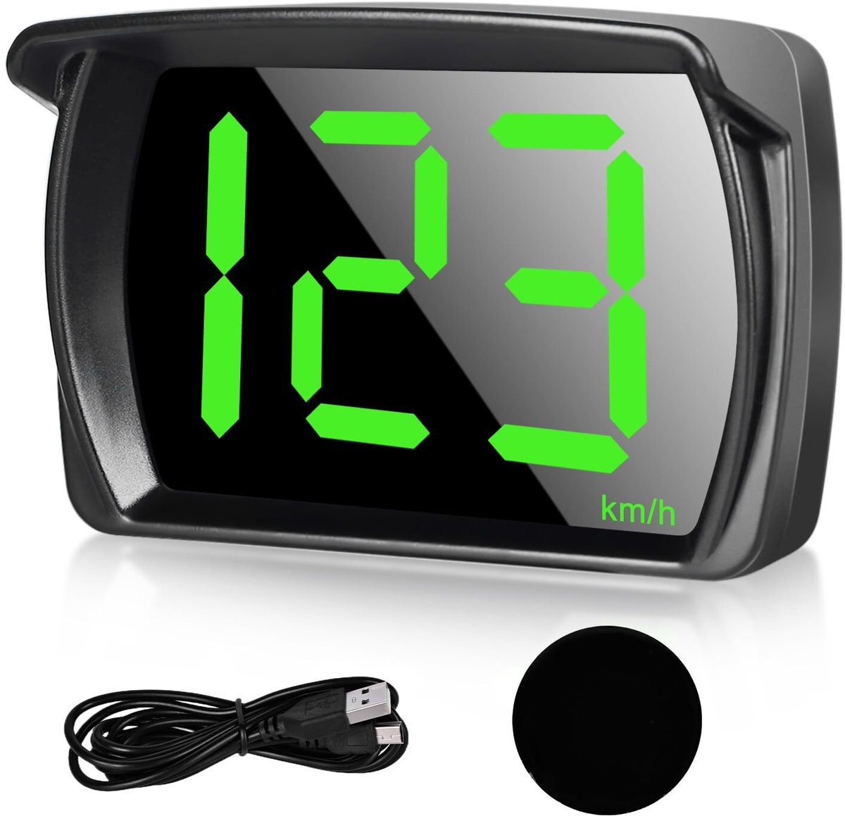 Dailygoods - Dailygoody Digitale autosnelheidsmeter - Head Up Display - GPS Snelheidsweergave - Universeel - USB Plug and Play - Geschikt voor alle auto’s