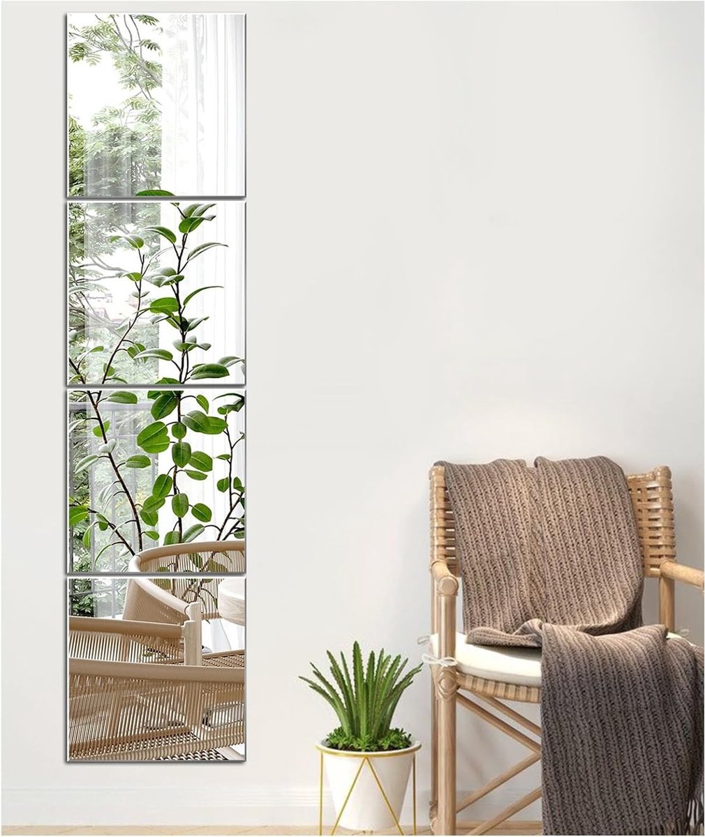 HD Flexibele Zelfklevende Spiegeltegels voor Wanddecoratie, Acryl Spiegelfolie en Decoratieve Spiegels