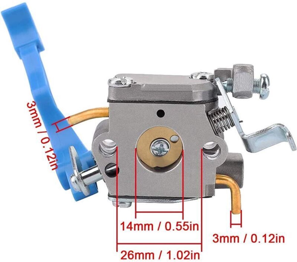 Carburateurrevisieset C1Q-W37 geschikt voor Husqvarna 125B 125BX 125BVX 28CC bladblazer, geschikt voorgeschikt voor carburateur C1Q-W37 590460102 545081811, inclusief brandstofleidingenset 581798001. – foto 4