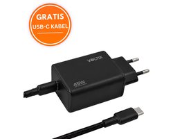 Voltix 45W Snellader - USB C Snellader - Inclusief 2 meter USB C kabel - Super Snel lader - Oplader geschikt voor smartphone & laptop