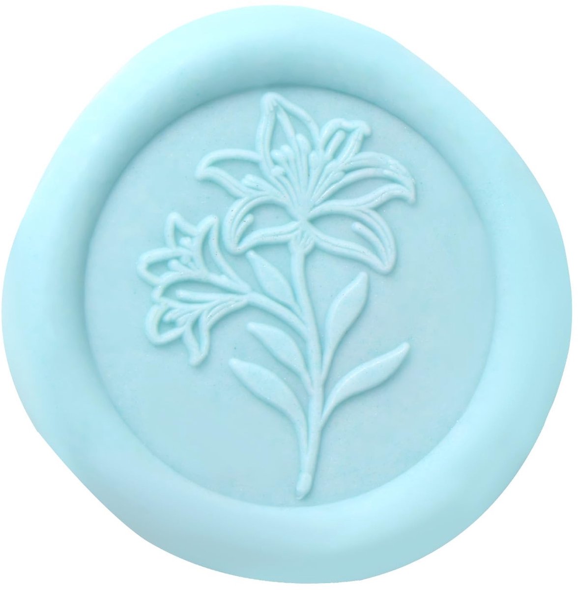 Dailygoods - Dailygoody - Wax Seal Stickers - Elegante Bloemenontwerpen - Perfect voor Trouwen - Blauwe kleur - Uitnodigingen - Cadeauverpakking - Geschikt voor el...